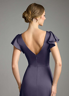 Azazie Omari Bridesmaid Dresses Stormy A-Line Stretch Satin Dress image7