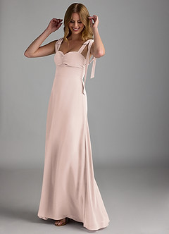 Azazie Lizet Bridesmaid Dresses Rose Petal A-Line Sweetheart Neckline Chiffon Dress image1