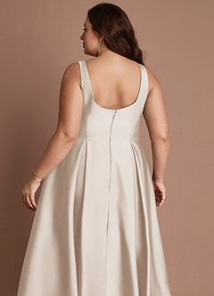 Olivia Cream Pleated Midi Dress image8