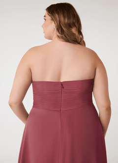 Azazie Arabella Allure Jurken voor bruidsmeisjes Converteerbaar Jurk van Chiffon met A-Lijn Sweetheart Halslijn Merlot image14