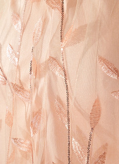 Light Up Beauty Rose Gold Floral Sequin Short Sleeve Maxi Dress image9