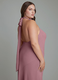 Azazie Velli Bridesmaid Dresses Amethyst Mermaid High Neck Chiffon Dress image14