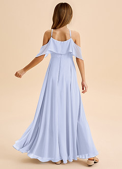 Azazie Tessabelle Junior Vestido de Lavanda de Gasa de Corte en A con Vestidos sin tirantes image2