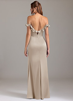 Azazie Callie Bridesmaid Dresses Frost A-Line Ruched Stretch Satin Convertible Dress image7