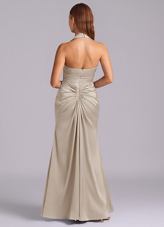 Azazie Destiny Brudtärnklänningar Klä av Sjöjungfru i Stretch Satin Älskling Halsringning Frost image2