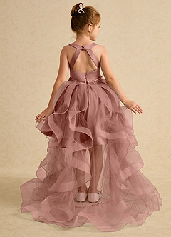 Azazie Julietta Flower Girl Dresses Cedar Rose Ball-Gown Convertible Tulle Dress image1