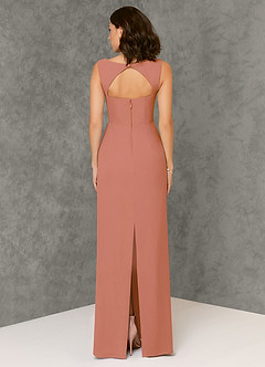 Azazie Flori Bridesmaid Dresses MAI TAI Sheath Square Neckline Chiffon Dress image2