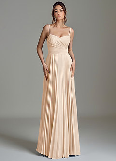 Azazie Catie Brautjungfernkleider A-Linie Herzausschnitt Chiffon Kleid Alabaster Weiß image4