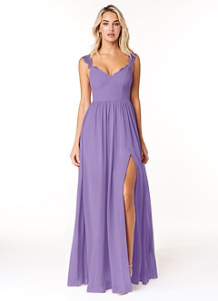 Azazie Cleobella Bridesmaid Dresses Tahiti A-Line Sweetheart Lace Chiffon Dress image1