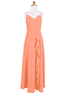 Azazie Naeem Junior Sunset A-Line Ruched Chiffon Dress image4