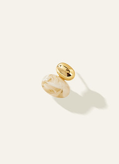 front Geometric Stone and Oval Studs