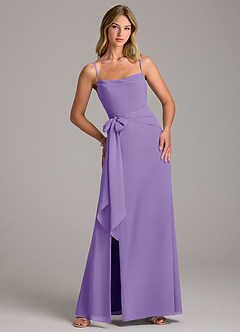 Azazie Tahlia Abiti da Damigella Abito A-Line in Chiffon Con Cintura Tahiti image1