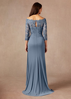 Azazie Rhonda Mother of the Bride Dresses Twilight Mermaid Off the Shoulder Mesh Dress image2