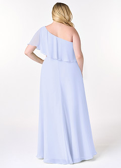 Azazie Lizzy Bridesmaid Dresses Lavender A-Line One Shoulder Chiffon Dress image9