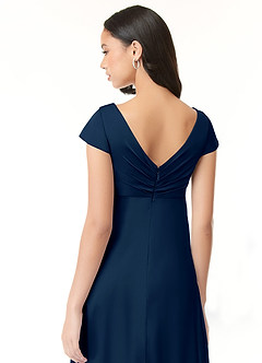 Azazie Allessia Abiti da damigella d'onore premaman Abito A-Line Plissettato Raso Elasticizzato Floor-Length image7