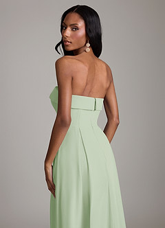 Azazie Lucienne Bridesmaid Dresses Dusty Sage A-Line Strapless Chiffon Convertible Dress image7