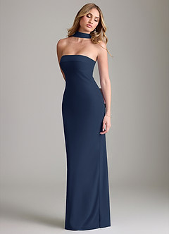 Azazie Lusinda Suknie dla druhen Syrena Zza ramienia Szyfon Do ziemi Sukienka image7