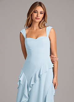 Azazie Sloane Bridesmaid Dresses Sky Blue A-Line Sweetheart Neckline Chiffon Dress image7