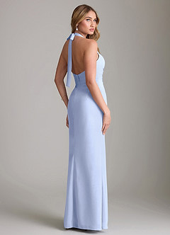 Azazie Valerie Bridesmaid Dresses Ice Mermaid Pleated Chiffon Dress image2