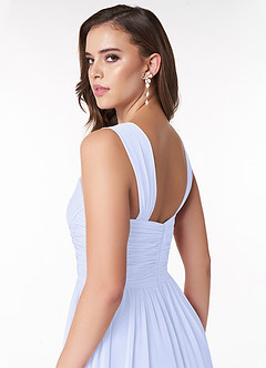 Azazie Zapheira Bridesmaid Dresses Lavender A-Line Ruched Chiffon Dress image6