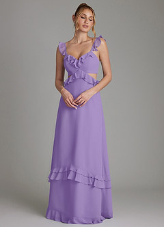 Azazie Malaya Bridesmaid Dresses Tahiti A-Line Corset Chiffon Dress image1