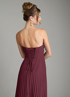 Azazie Tempest Bridesmaid Dresses Cabernet Empire Corset Chiffon Convertible Dress image9