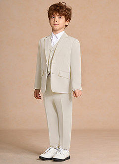 front Oliver Cream Boys 3-Piece Suit