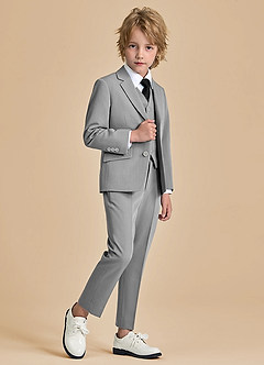 front Oliver Boys Grey 5-Piece Suit