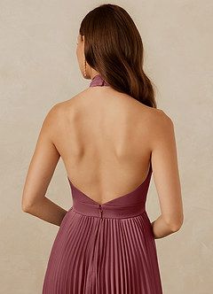 Christian Siriano Bridal for Azazie 1007 Bridesmaid Dresses Desert Rose A-Line Pleated Stretch Satin Dress image7
