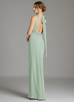 Azazie Cairo Vestidos de damas de honor Vestido de Agave de Gasa de Corte Sirena con Plisado image2