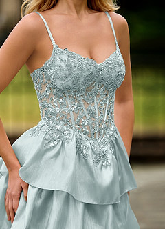 Jasmunya Azzurro Abito da ballo in organza image5