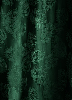 Azazie Emoria Brautjungfernkleider A-Linie Schulterfrei Jacquard Kleid Waldgrüner Jacquard image4