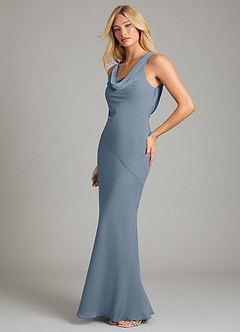 Azazie Rylina Bridesmaid Dresses Twilight Mermaid Pleated Chiffon Dress image4
