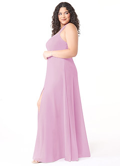 Azazie Jane Bridesmaid Dresses Candy Pink A-Line V-Neck Pleated Chiffon Dress image8