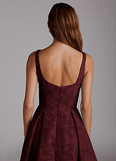 Amalie Wine A-line Midi Dress image6