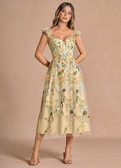 Denisse Lemon Multi Midi Dress image3