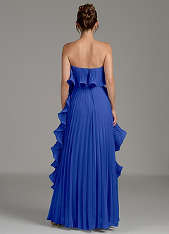 Azazie Alexia Bridesmaid Dresses Royal Blue A-Line Ruched Chiffon Dress image7