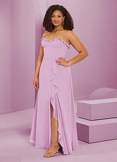 Barbie ♥ Azazie Bridesmaid Dresses Candy Pink A-Line Sweetheart Neckline Chiffon Dress image11
