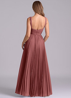Azazie Mina Bridesmaid Dresses Amethyst A-Line Pleated Chiffon Dress image7