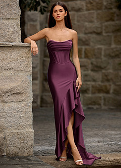 Siren Ankara Red Mermaid Prom Dress image5