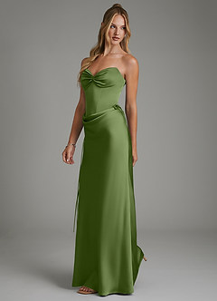 Azazie Natasha Bridesmaid Dresses Juniper Mermaid Corset Stretch Satin Dress image6