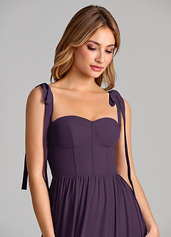 Azazie Anastacia Bridesmaid Dresses Plum A-Line Sweetheart Neckline Chiffon Dress image7