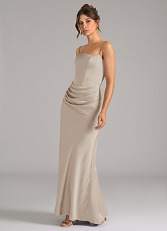 Azazie Debby Bridesmaid Dresses Frost Mermaid Strapless Stretch Satin Convertible Dress image6