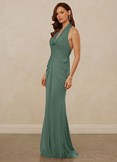 Christian Siriano Bridal for Azazie 1018 Bridesmaid Dresses Eucalyptus Sheath Pleated Mesh Dress image7