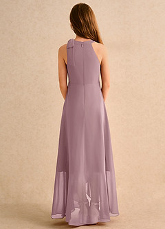 Azazie Boop Junior Formal Sukienki dla dziewczynek sypiących kwiaty Linia A Ukłon Szyfon Asymetryczny Sukienka image2