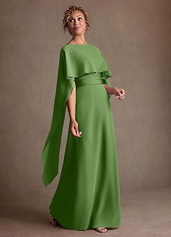 Azazie Marilla Mother of the Bride Dresses Basil A-Line Pleated Chiffon Dress image2