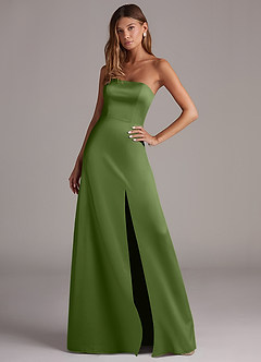 Azazie Wren Bridesmaid Dresses Juniper A-Line Strapless Stretch Satin Convertible Dress image3