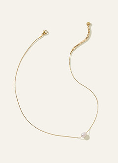front Pearl Solitaire Halsband