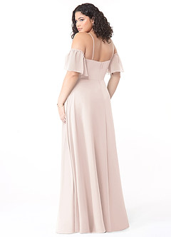 Azazie Sue Bridesmaid Dresses Rose Petal A-Line Off the Shoulder Chiffon Convertible Dress image10