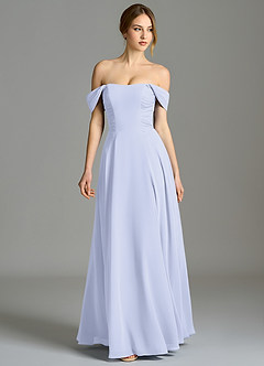 Azazie Oasis Brudtärnklänningar Klä av A-Linje i Chiffong med fickor Lavendel image5